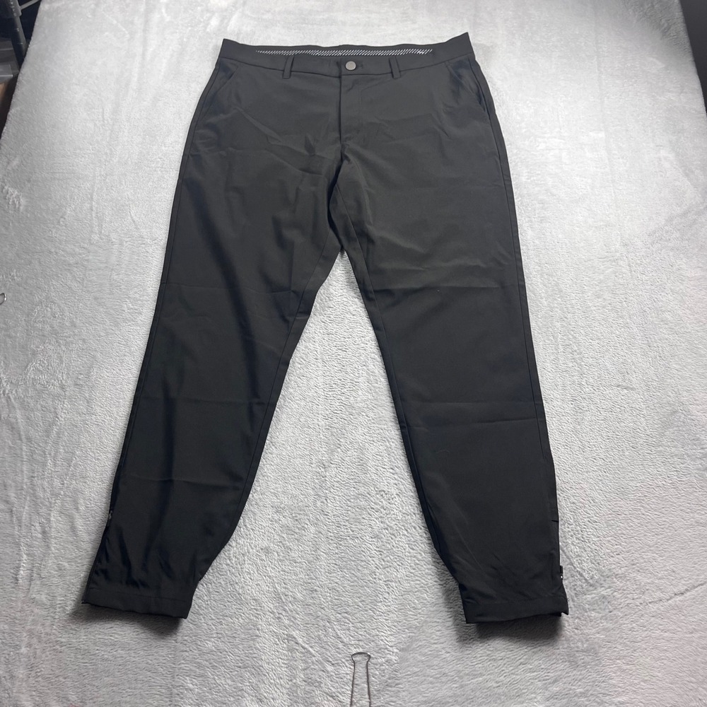 Primo Golf Joggers Mens 36 Regular Black Tapered Zipper Ankle Performance Pants